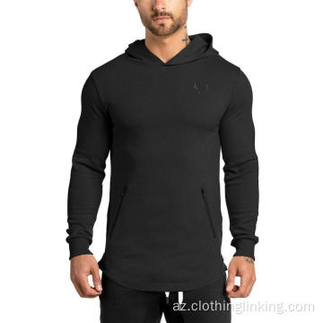 Mens Pullover Fleece başlıqlı şalvar